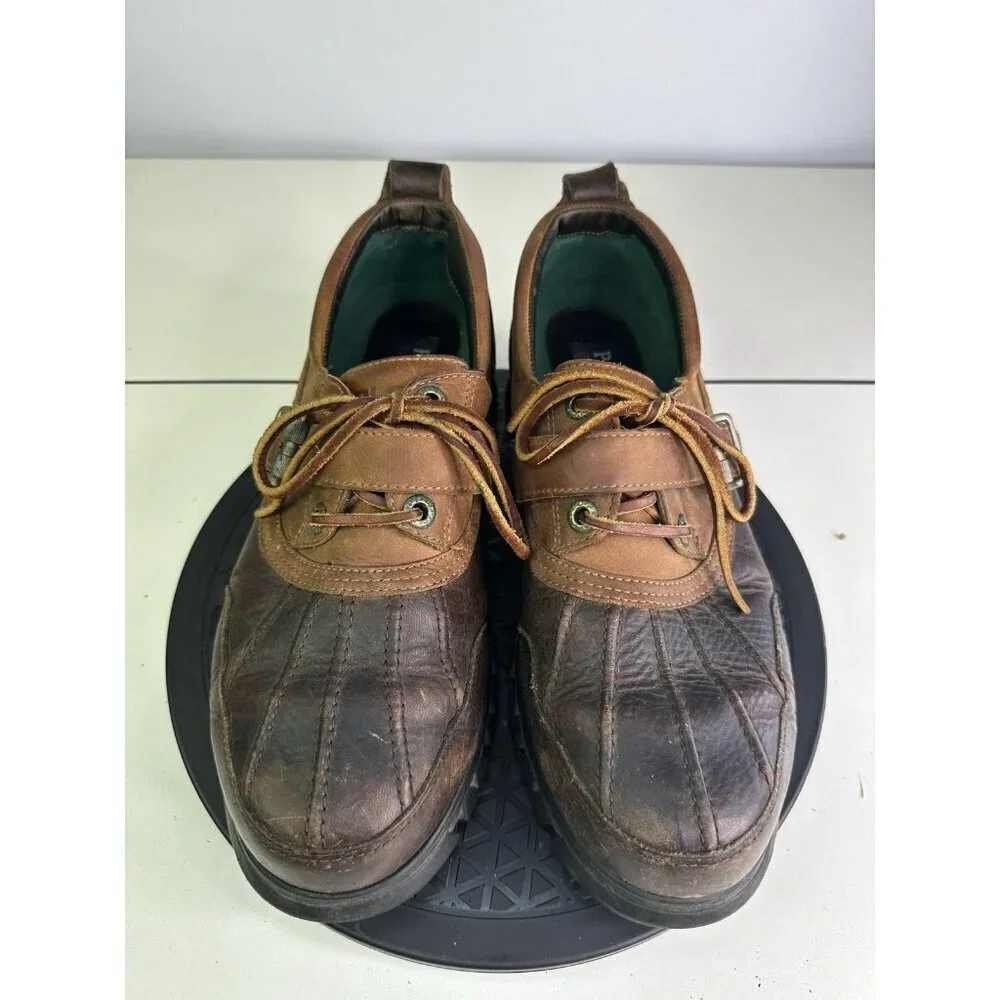 Polo Sport Ralph Lauren Boots 10.5 Dover Duck Leather Brown Buckle Ankle MB2432